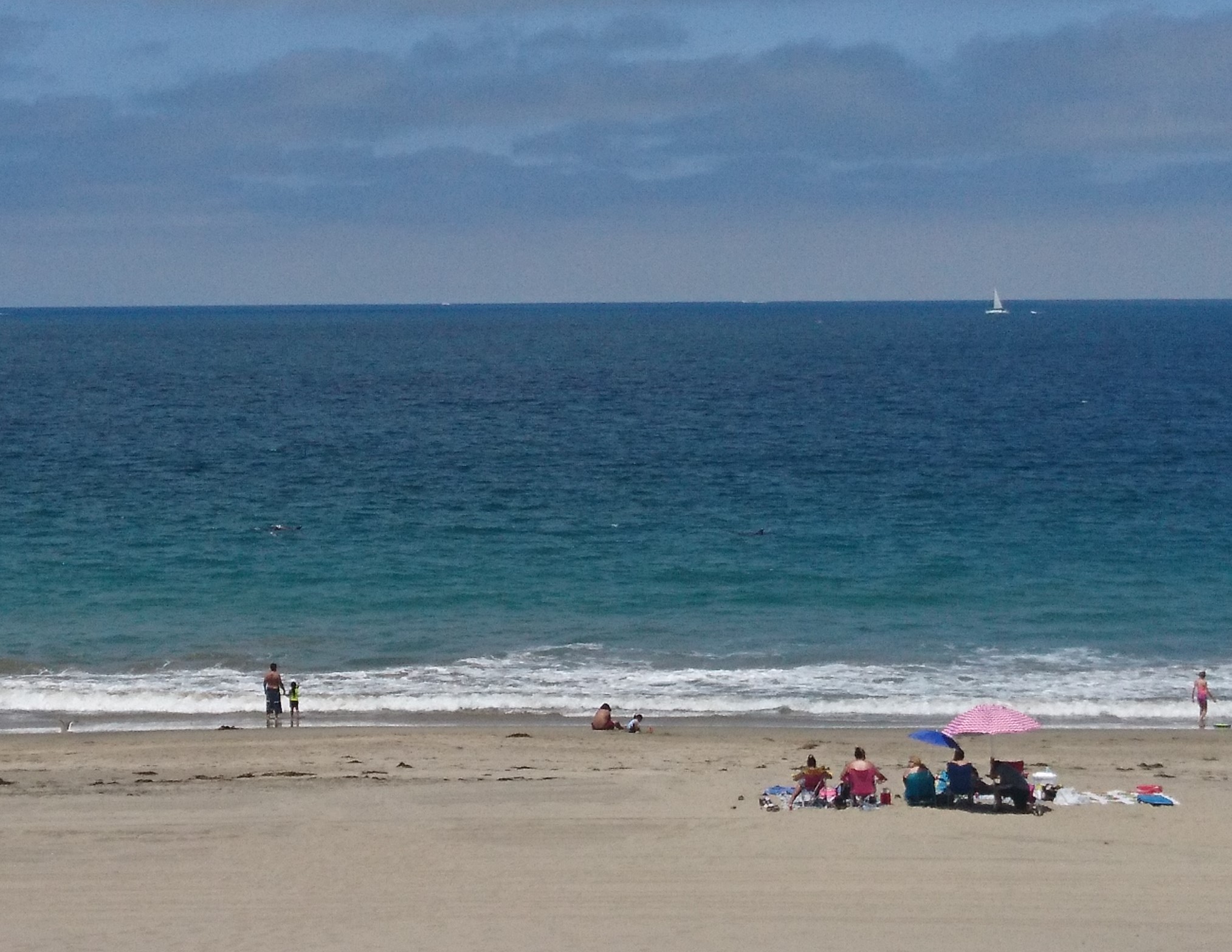 A beach scene.