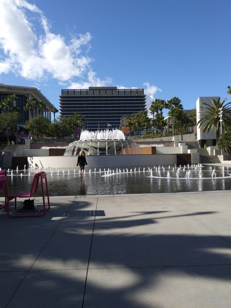 The fountain at Grand Park, LA